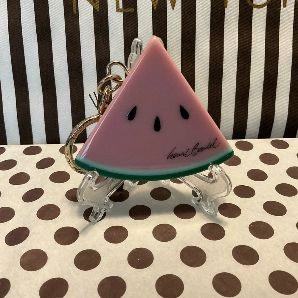 NWT Henri Bendel Watermelon Key Ring Purse Charm - Picture 7 of 8